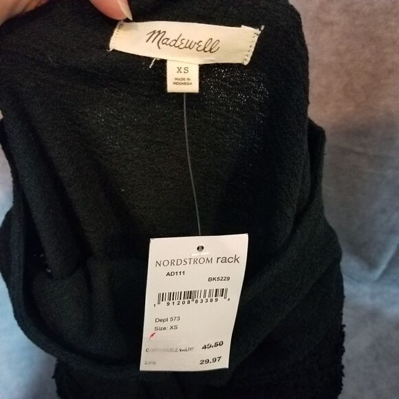 Madewell Texture‎ & Thread Eyelet Mix Ruffle Sleeve Top Size XS - Picture 5 of 5